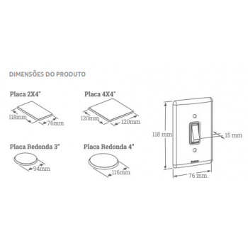 Conjunto Interruptor Paralelo 4x2 - Enerbras Artis